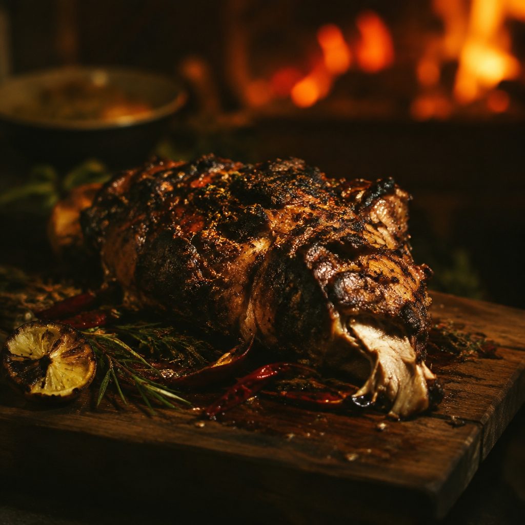 Lamb shoulder, smoked chili